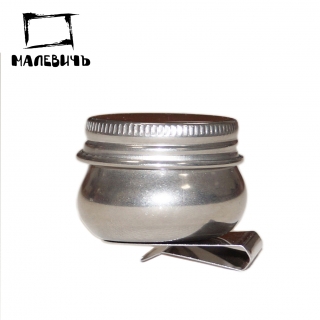 Масленка металлическая с крышкой, Малевичъ