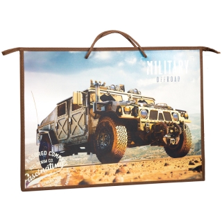 Папка для чертежей и рисунков А3 ArtSpace "Военная техника", пластик, на молнии