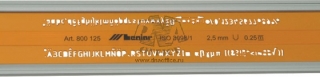 Буквенно-цифровой шаблон Профи, высота надписи 0.50 мм