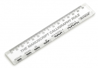 Линейка для каллиграфии 70мм в блистере Manuscript