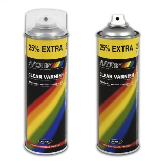 Лак бесцветный акриловый MOTiP, глянцевый, аэрозоль 500 мл