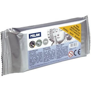 Глина для лепки Milan, белая, 400г, вакуумный пакет