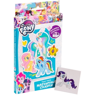Магнитный театр Origami "Пони. Магнитные сказки мини. Вид 1", с наклейками