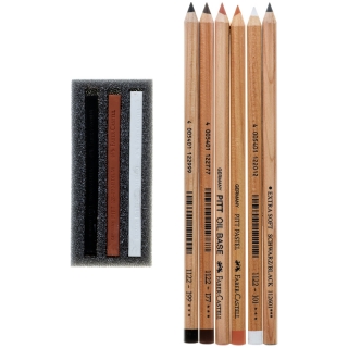 Художественный набор для графики Faber-Castell "Pitt Monochrome", 9 предметов, блистер