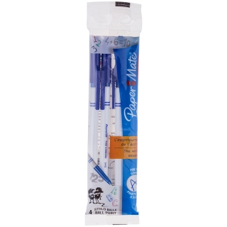 Набор шариковых ручек Paper Mate "BP 045", 4шт., синие, 0,5мм, блистер