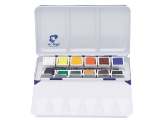 Набор акварельных красок Royal Talens Van Gogh National Gallery 12 кювет, металлический короб
