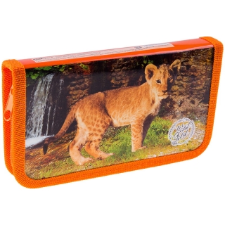 Пенал 1 отделение, 190*115 ArtSpace "Дикие кошки", ламинация