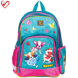 Рюкзак Berlingo Light "Funny puppy" 42*28*17см, 2 отделения, 3 кармана, эргономичная спинка