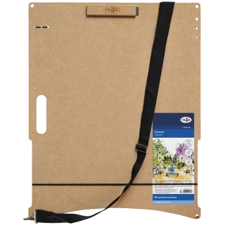 Планшет-клипборд МДФ, А2 (53х68см) Гамма "Московская палитра", магнитный зажим, ручка, ремень