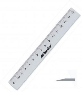 Линейка алюминиевая школьная, 15 см, в футляре