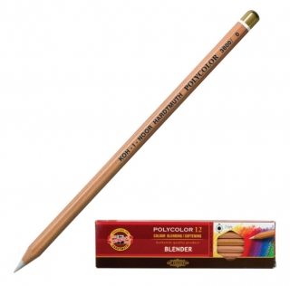 Карандаш-блендер Koh-I-Noor POLYCOLOR, белый, 3,8 мм, мягкий, поштучно