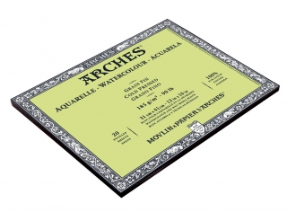 Блок для акварели Arches 185г/кв.м (хлопок) 31*41см 20листов Фин склейка по 4 сторонам
