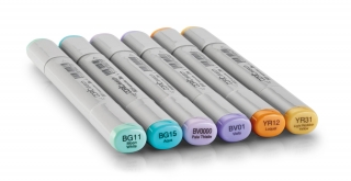 Набор маркеров Copic Sketch Pale Pastels 6 штук в пластиковой упаковке
