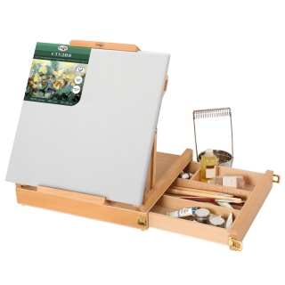 Этюдник настольный Гамма, 38х42х13 (65)см, бук