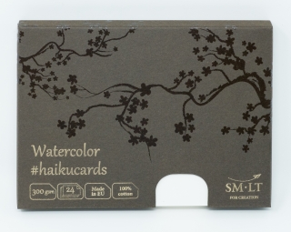 Набор открыток для акварели SM-LT Art Watercolor #haikucards 300г/м2 (хлопок) 14.7*10.6см Фин 24 штуки
