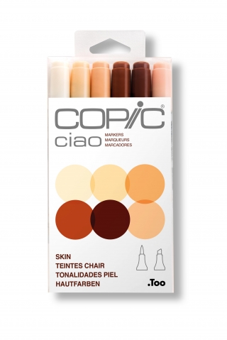 Набор маркеров Copic Ciao Skin 6 штук в пластиковой упаковке