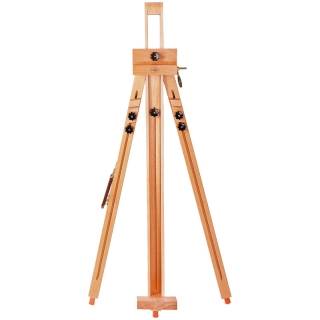 Мольберт полевой тренога Гамма "Студия", складной с кронштейном 78х80х132(196)см, бук