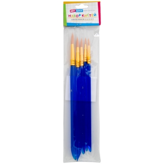 Набор кистей ArtSpace, 5шт., синтетика, круглые, № 1, 2, 3, 4, 5, пакет, европодвес