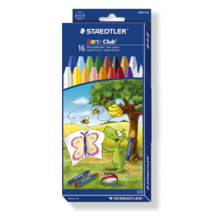 Набор восковых мелков 12 мм, 16 шт в картонной коробке