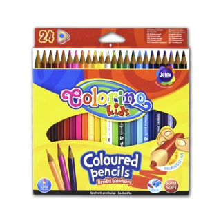 Набор детских трехгранных карандашей для рисования Colorino, 24 цвета