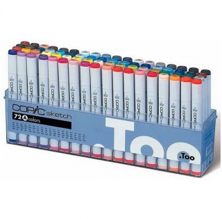 Набор маркеров COPIC Sketch с кистью, Set A, 72 цвета