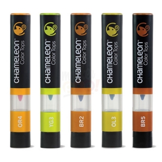 Набор цветовых блендеров Chameleon Earth Tones, оттенки земли, 5 шт