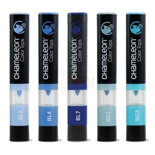 Набор цветовых блендеров Chameleon Blue Tones, голубые тона, 5 шт