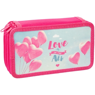 Пенал 3 отделения, 190*110 ArtSpace "Сердца", ламинация