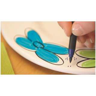 Набор маркеров для письма по фарфору Edding "4200_3" 6цв., гибкий пишущий узел, 1,0-4,0мм