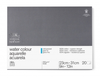 Блок для акварели Winsor&Newton Professional 300г, хлопок, 23*31см 20л Фин