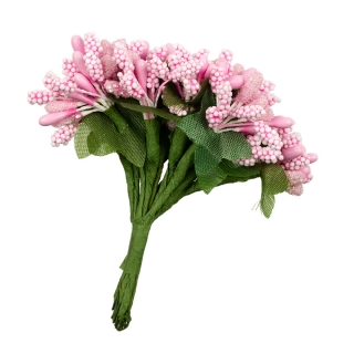 Декоративные элементы "Веточки с цветами" Mr.Painter, розовый, 12 шт.