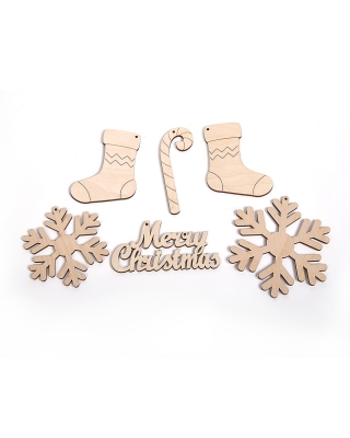 Набор заготовок Timberlicious для декорирования Merry Christmas 9-11см