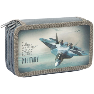 Пенал 3 отделения, 190*110 ArtSpace "Военные самолеты", ламинация