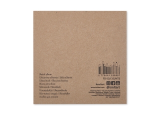 Альбом SM-LT Art Layflat Brown 135г/м2 14х14см 32л серая бумага сшитый