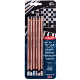 Набор цветных карандашей Derwent Metallic пастельные цвета 6цв в блистере