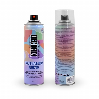 Аэрозольная акриловая краска Пастельные цвета DECORIX, 335 мл