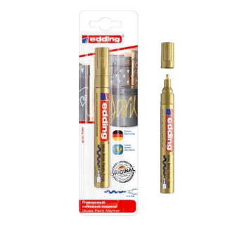 Глянцевый лаковый маркер золотой edding 750