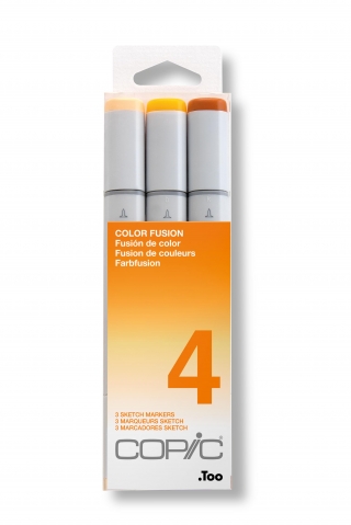 Набор маркеров Copic Sketch Color Fusion 4 3 штуки в пластиковой упаковке