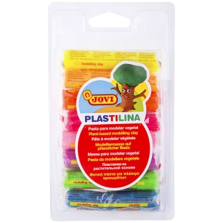 Пластилин растительный JOVI, 8 флуоресцентных цветов