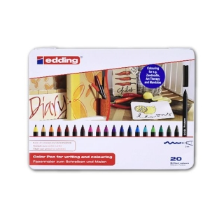 Набор фломастеров для рисования Edding 1300, 2 мм, 20 цветов, на водной основе