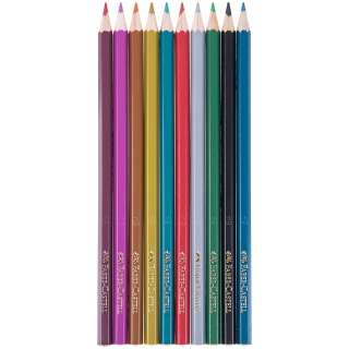 Цветные карандаши металлик Faber-Castell, 10 цветов, картонная упаковка