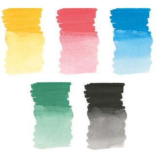 Набор акварельных пигм. маркеров Faber-Castell "Albrecht Dürer" 5цв., двухстор., кистев./пулевид.