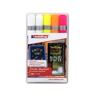 Набор цветных меловых стираемых маркеров Edding 4095, 2-3 мм, 5 маркеров