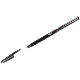 Ручка гелевая Bic "Crystal Gel+" черная, 0,5мм, толщина линии 0,36мм