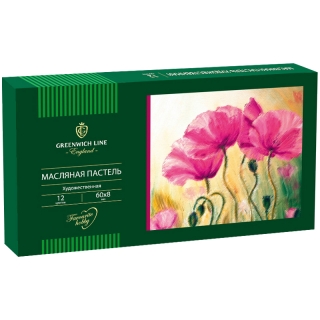 Пастель масляная Greenwich Line "Художественная" 12 цветов, картон. упак