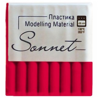 Пластика "Sonnet", флоуресцентный красный, брус 56 г.