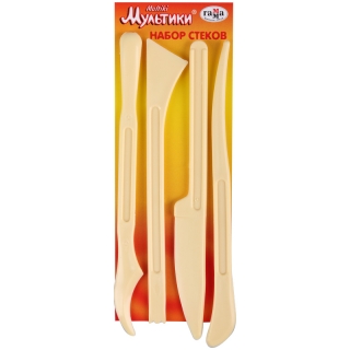 Набор стеков для лепки Гамма "Мультики", 4 шт., пластик, блистер