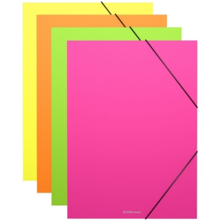 Папка на резинке Erich Krause "Neon" А4, 400мкм, ассорти