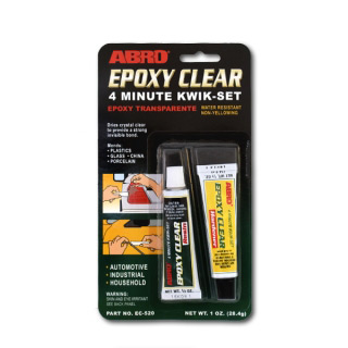 Клей эпоксидный высокопрочный ABRO EC-520 для пластика, стекла, резины и тд, 28,4 гр