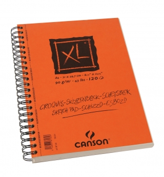 Альбом для графики Canson Xl 90г/кв.м 21*29.7см 120листов Слоновая кость спираль по длинной стороне